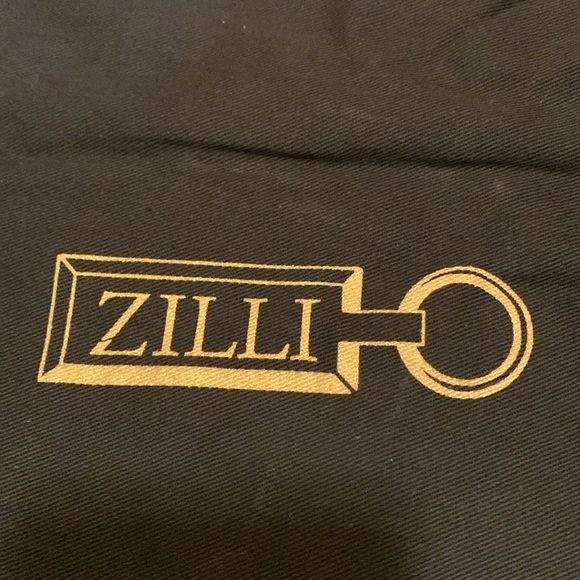 NEW ZILLI Black Shoe Dust Bags with Logo Made in Italy - Picture 4 of 4